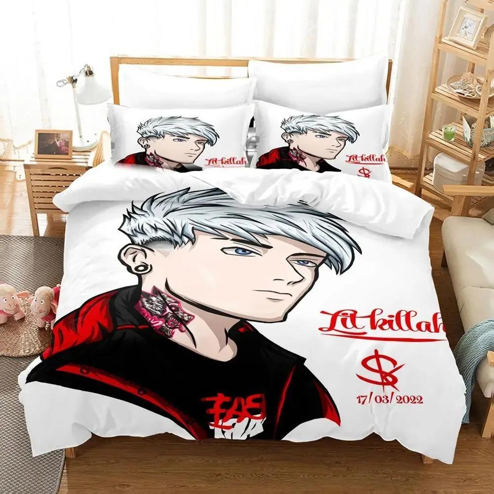 Dj Hip Hop Lit Killah Comfortable Duvet Quilt Cover Pillowcase Bedding Set Children Bedroom Decoration Home Textile