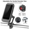Waterproof Motorcycle Bicycle Mobile Phone Holder Universal GPS 360 ° Rotation Adjustable Motorcycle Mobile Phone Holder
