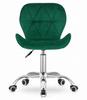 AVOLA velvet swivel chair - green