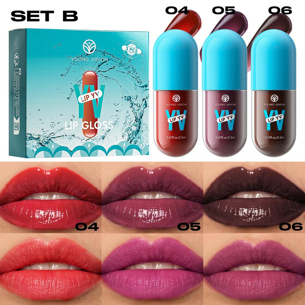 Набор из 3 цветов Авокадо Стойкий увлажняющий тинт для губ Легкий, нелипкий, не отпечатывающийся на кружке тинт для губ