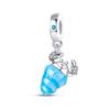 S925 Silver DIY Glow In The Dark Pendant Charms Colorful Butterfly Crab Octopus Jewelry Accessories