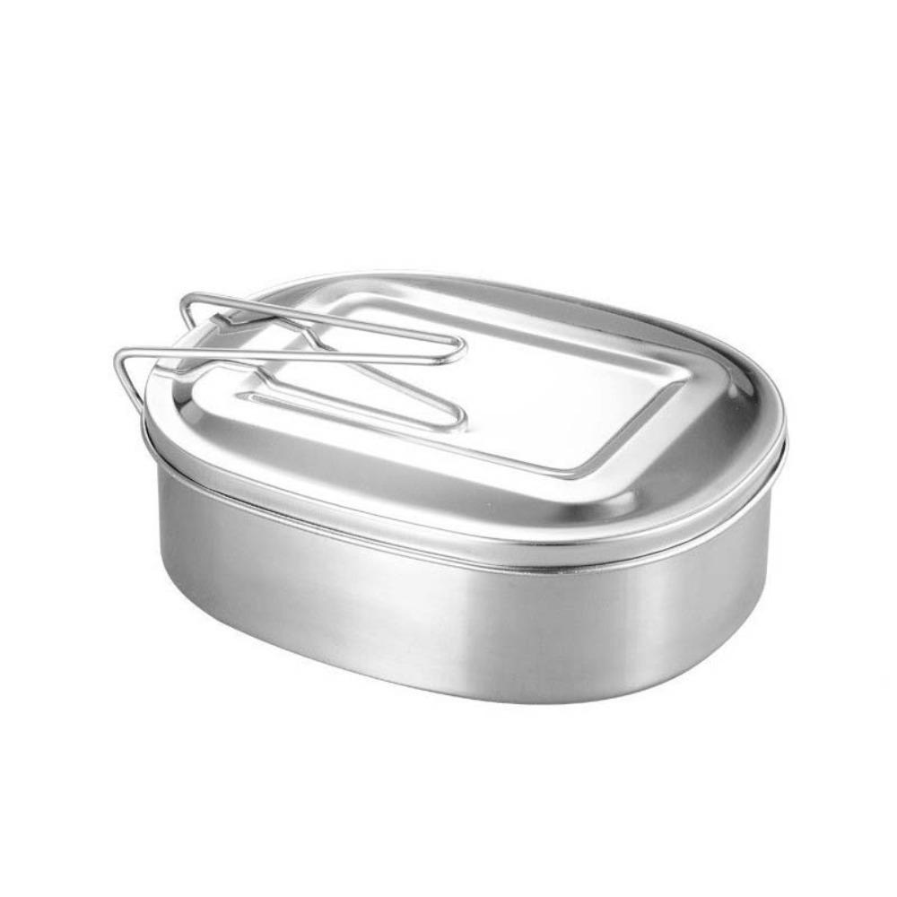 1/2 Layer Stainless Steel Lunch Box Rectangular Food Storage Box Food Container  Outdoor