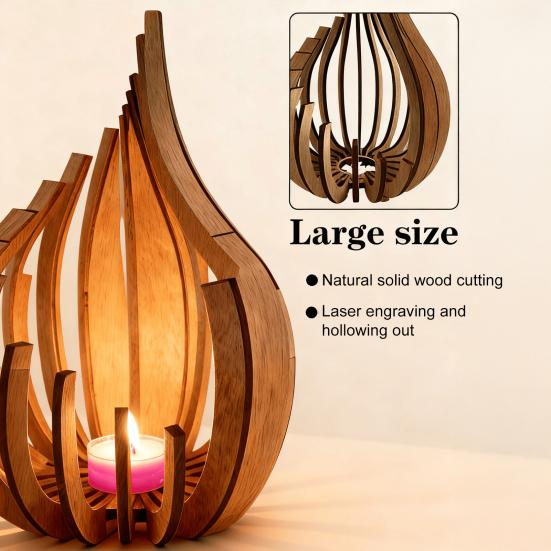 Деревянный подсвечник Современный минималистичный стиль Подсвечник Подставка для чайной свечи Ручная работа Подставка для столбовой свечи