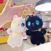 Cartoon Different Eyes Cat Plush Toy Pendant Soft Stuffed Kitty Doll Keychain Backpack Car Bag Key Ring Decor Kid Gift