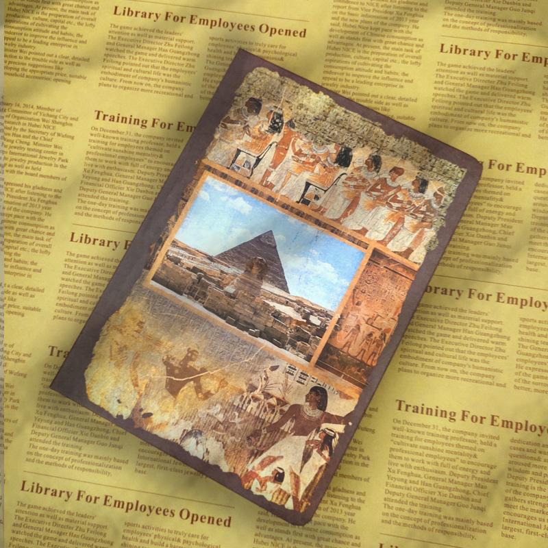 Vintage Egyptian Art Notebook,A5 Hardcover Journal,Ancient Egypt Cover Colorful Inner Pages For Writing,Journaling 100 Sheets