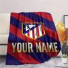 1PC Atletico Fan Gear Custom Name Patterned Flannel Blanket Suitable For All Seasons For Home Decor Warmth And Comfort Gifts Holiday Present