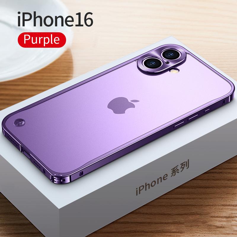 Металлический чехол для телефона для iPhone 17 11 12 13 14 15 16 Pro Max Чехол из алюминиевого сплава с полной защитой объектива для iPhone 13 mini Металлический чехол с гальваническим покрытием для задней панели