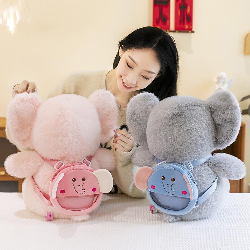 Новая имитация плюшевой куклы-слоненка, кукольный рюкзак, кукла-слоненок Леле, подушка для детей, успокаивающая сон