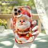 Phone Case: 2D flat design suitable for iPhone 18 17 16 15 14 13 Pro protective case, Santa Claus, Christmas and Halloween, perfect holiday gift