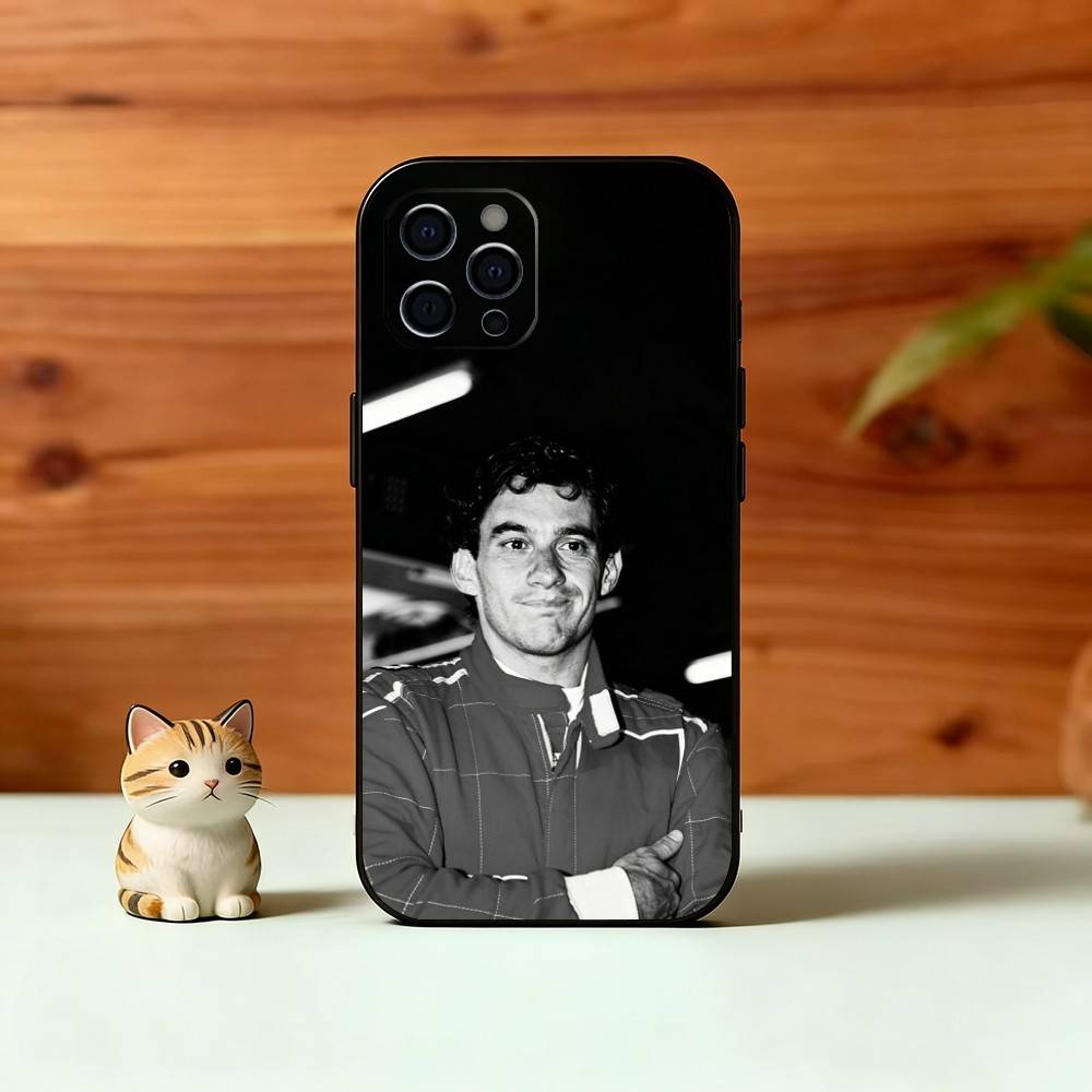 Чехол для телефона с изображением гонщика А-Айртона Сенны для iPhone 17,16,15,14,13,12,11 Plus,Pro Max,XS, Мягкий силиконовый черный чехол