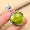 Appealing Peridot Gemstone Handmade 925 Solid Sterling Silver Jewelry Pendant For Women