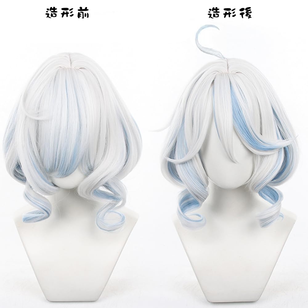Sizuuenn Genshin Furina Furina Suigami парик для косплея термостойкий парик высокотемпературная нить для волос парик для косплея специальная сетка для мероприятий школа