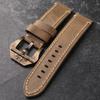 Classic Bronze Genuine Leather Watch Strap, 20 21 22 23 24 26MM Thickened Head Layer Cowhide Men's Strap, Men's Pure Brass Buckle