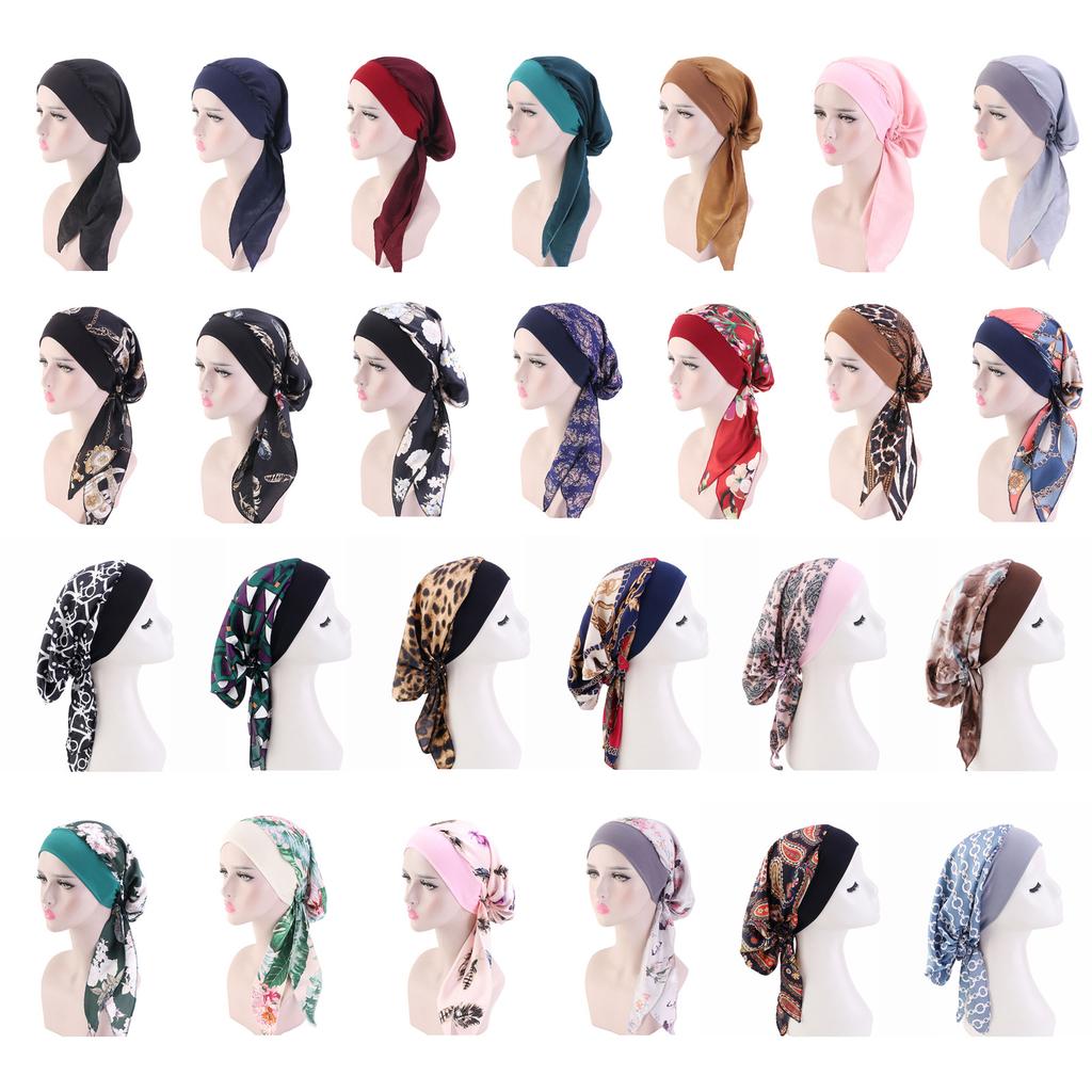 Химиотерапевтическая повязка на голову для женщин, летняя легкая шапочка для химиотерапии с тюрбаном, шелковая мягкая модная повязка на голову