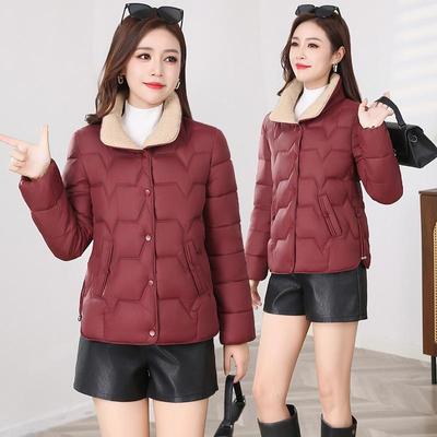 Женская куртка 2025 года в корейском стиле, приталенная, на хлопковой подкладке - Теплая, для миниатюрных, короткое пальто