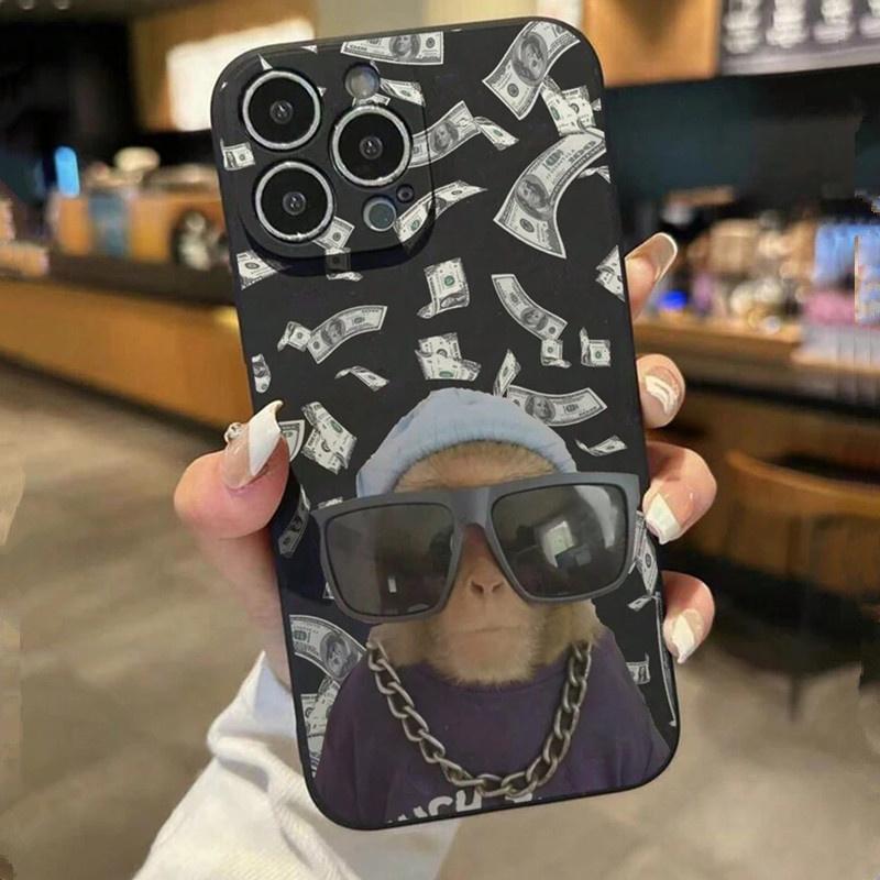 Gangster Monkey Shockproof Phone Case For iPhone 17 Air 16 16e 15 13 12 11 Pro Max Pro Plus Protective Anti-Drop Coque Cover