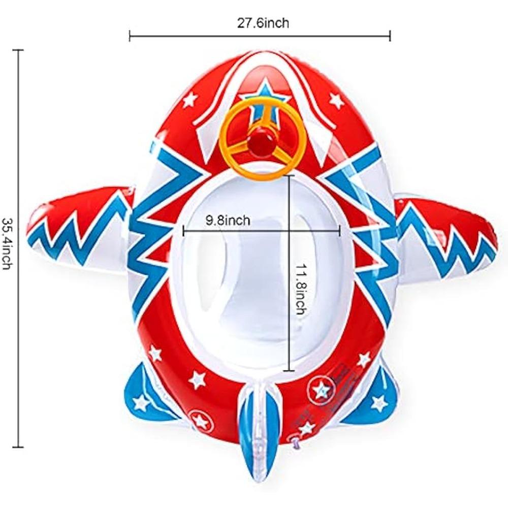 Baby Car Swimming Ring, Swimming Seat, Baby Swimming Aid with Steering Wheel Handle, Swimming Hoops, Baby Swimming Trainer, Boat From 1-5 Years Old