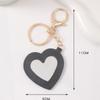 Leather Heart Cosmetic Mirro Keyring Trinket Makeup Mini Mirror  Birthday Kids Gift