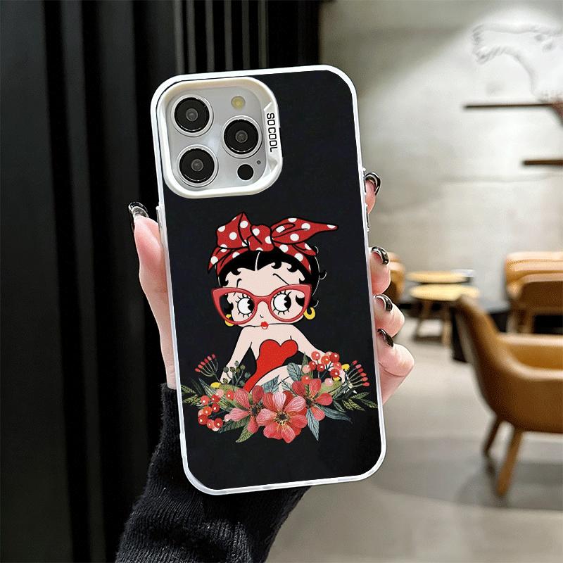 Мягкий чехол для телефона B-Bettys B-Boops Girl для iPhone 15 16 17 Pro Max 17Air 16E 14 Plus 13 12 Mini, противоударная задняя крышка