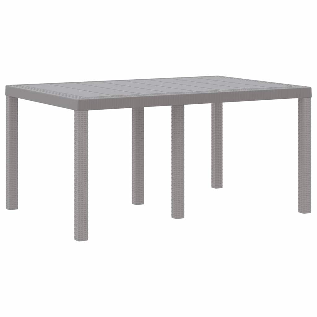 Garden Dining Set 5 pcs Light Grey Poly Rattan
