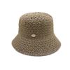 Handmade crochet bucket hat women's spring and summer hollow breathable sun hat ins face small versatile basin hat