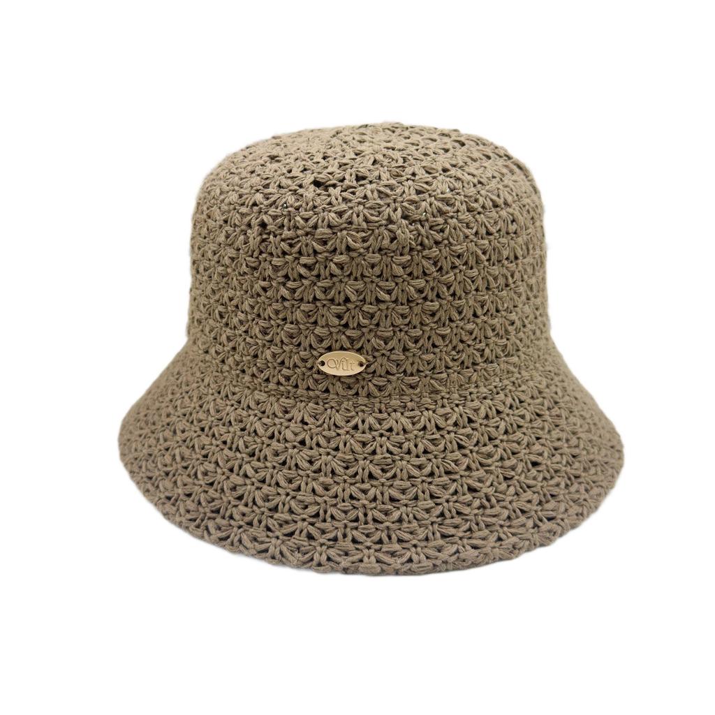 Handmade crochet bucket hat women's spring and summer hollow breathable sun hat ins face small versatile basin hat