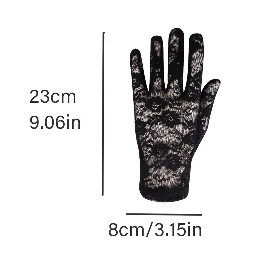 Прозрачные кружевные перчатки с цветочным узором, сетчатые перчатки с отверстиями для защиты от солнца, перчатки от солнца, женские/девичьи
