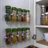 20 pcs/4 rows of spice racks wall-mounted seasoning bottle sorting and storage racks non-punching hanging storage racks 2