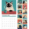 2026 Wall Calendar - 2026 Calendar, January - December 2026, 12" x 24" (Open), Cats Calendar 2026 with Hanging Hole for Home & Office