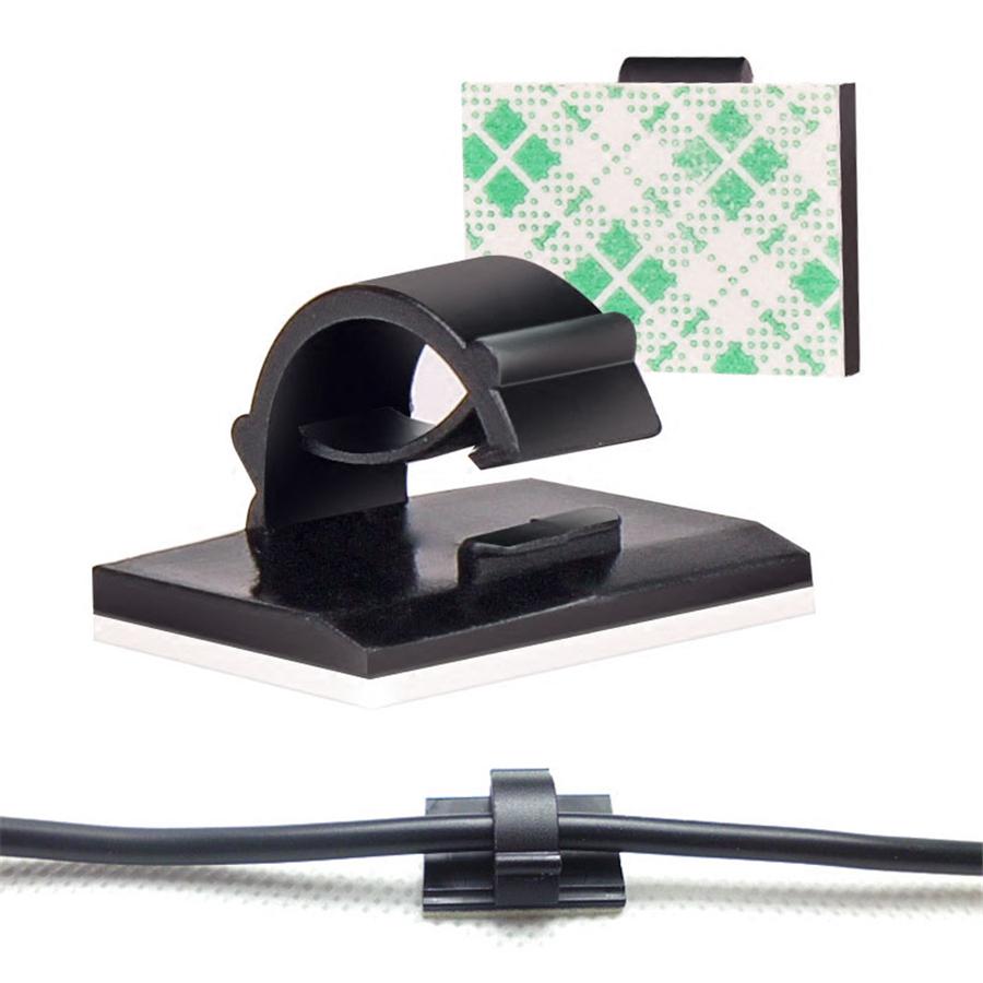 50/20 шт./лот клейкие автомобильные зажимы для органайзера кабелей, держатель для сматывания кабеля, фиксатор для проводов на столе, автомобильный зажим для проводов