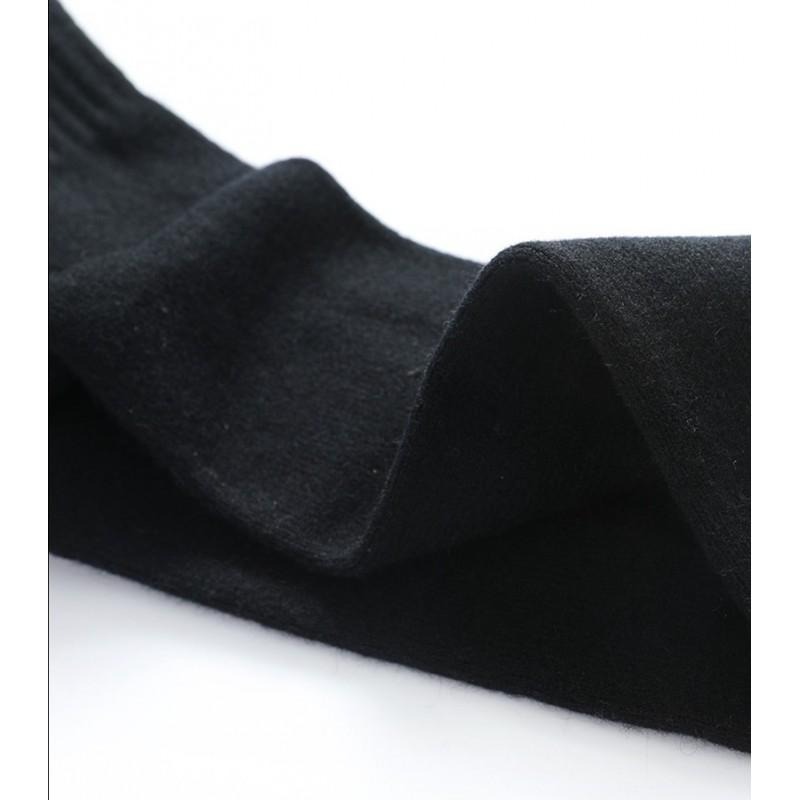 100% Pure Cashmere Over-the-Knee Socks Women Winter Warm Compression Slimming Solid Color