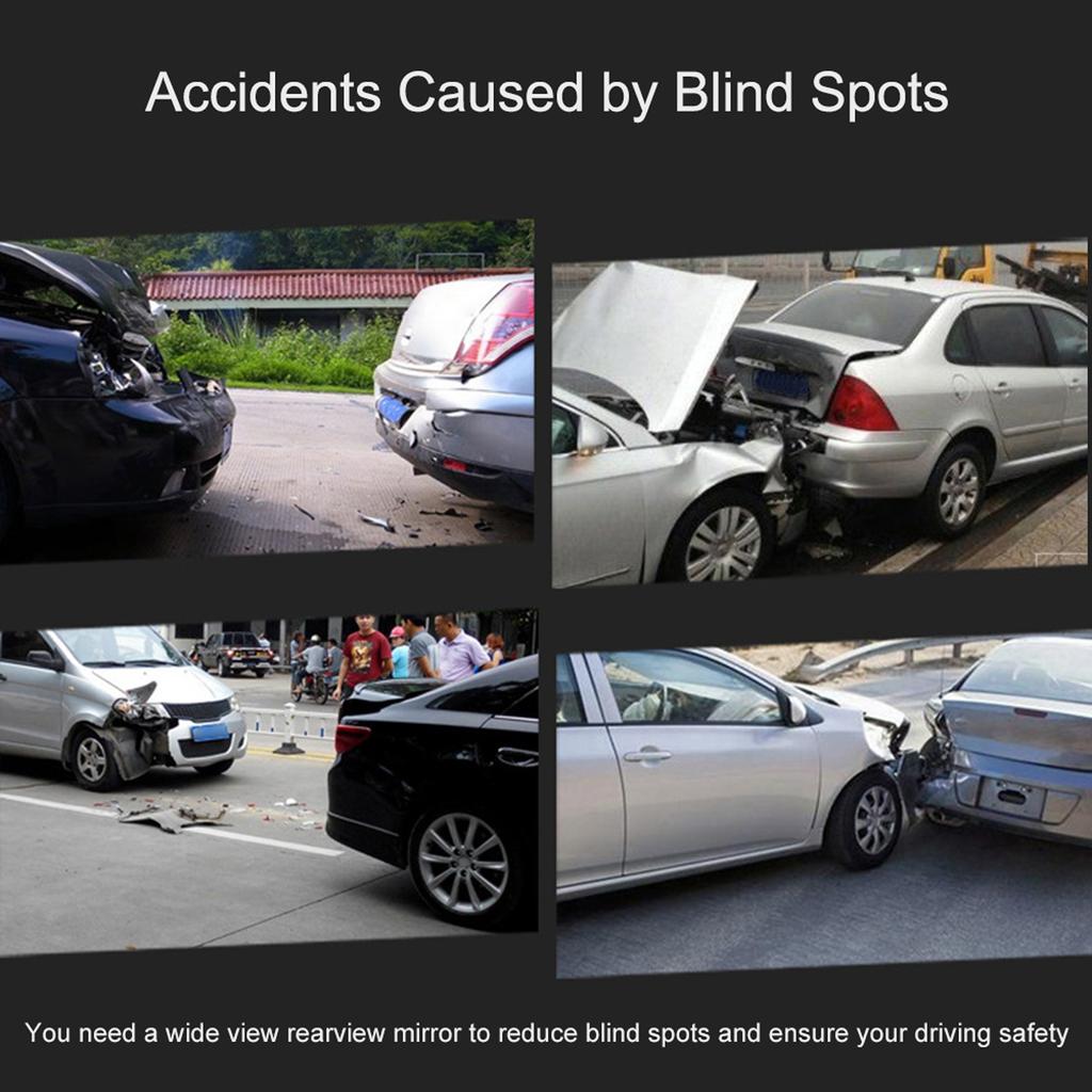 Rear View Mirror, Universal Car Truck Mirror Interior RearView Mirror Suction Cup, 220*65mm