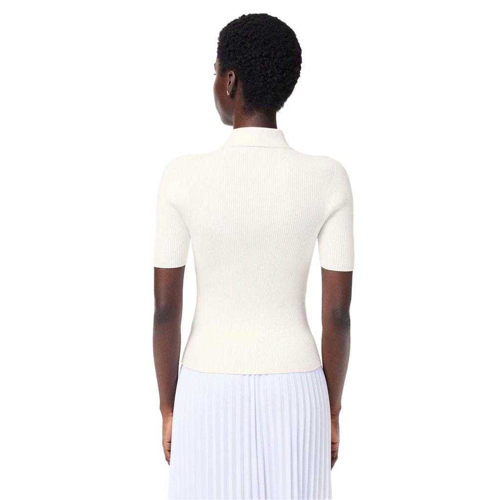 Lacoste Womens/Ladies Rib Knit Quarter Zip Polo Shirt