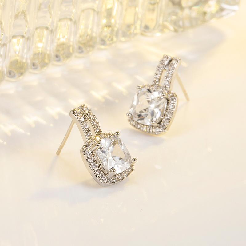 Lindon Women's Zircon Copper Alloy Earrings - Wedding Party Gift Pendant Earrings