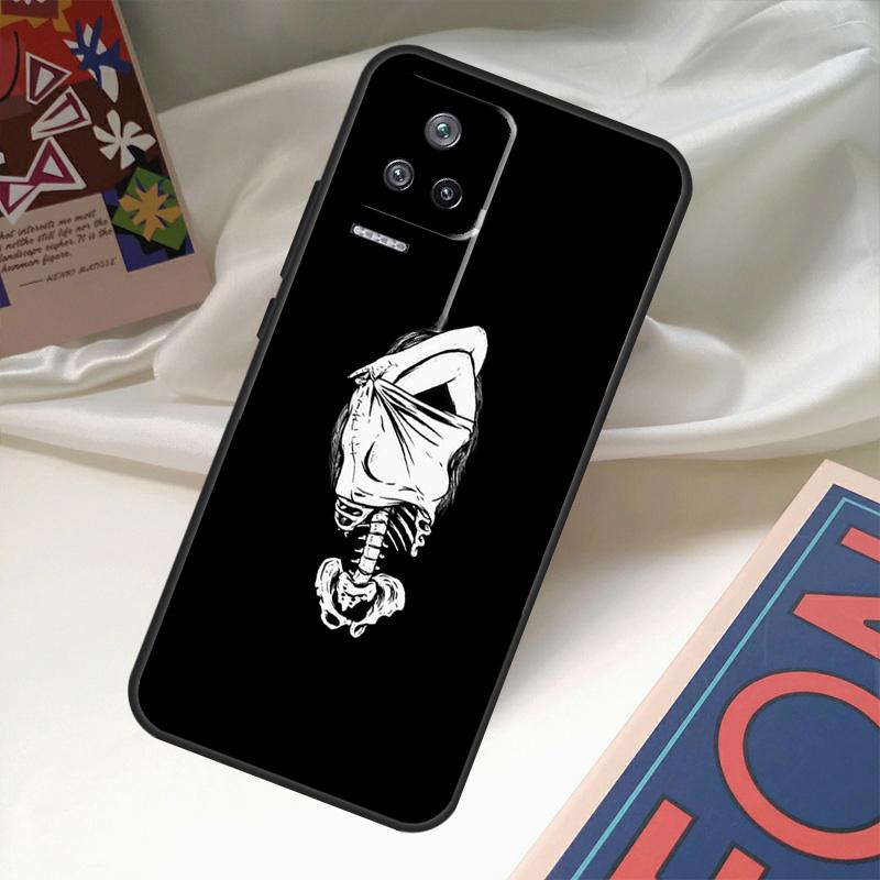Aesthetics Skeleton Case For POCO X6 Pro X3 X5 F3 F5 M5s M6 Pro Xiaomi 14 Ultra 11T 12T 13T Pro 12 13 Lite Cover
