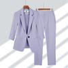 Women's Fashion Large Size Simple Solid Color Slim Fit Two-piece Suit