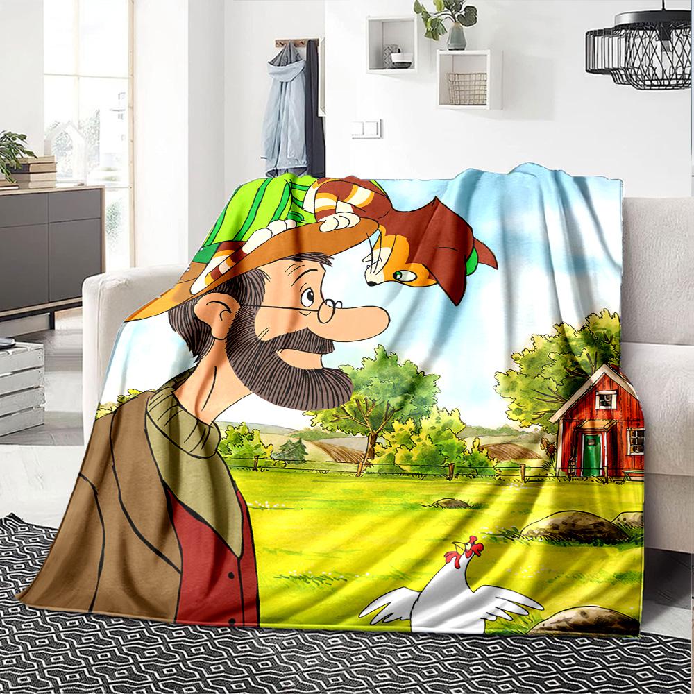 Farmer'S Hat Adventure Flannel Blanket Super Soft Warm Cozy Blanket For Sofa Bed Office Travel Allseason Home Decor Gift