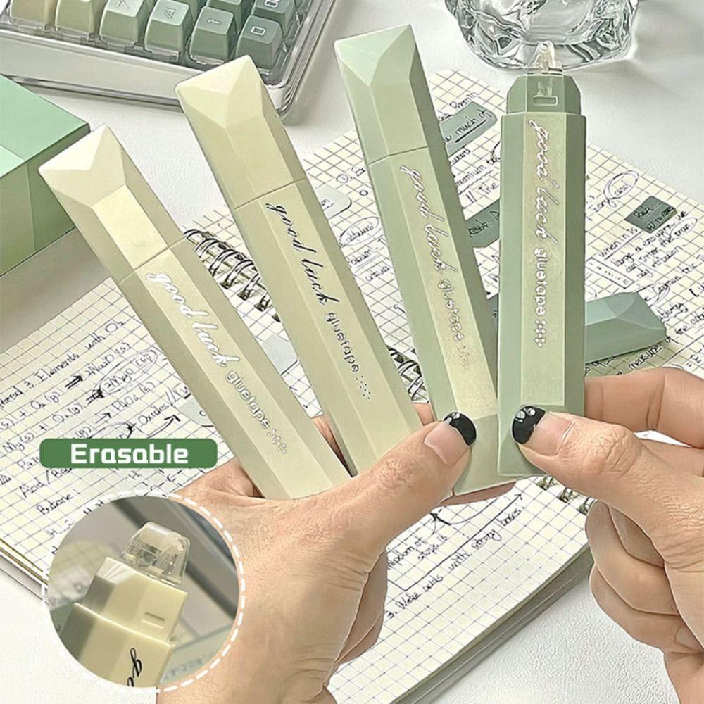 4PCS Gradient Color Dot Glue Tape Erasable Rolling Glue Tape Glue Tape Pen  Student Stationery