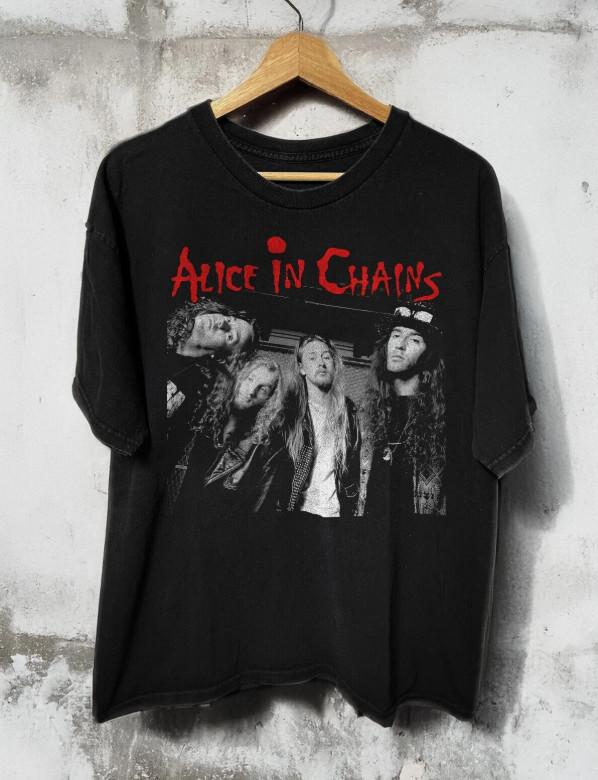 Футболка унисекс с логотипом группы Alice In Chains, черная, размеры S-5XL