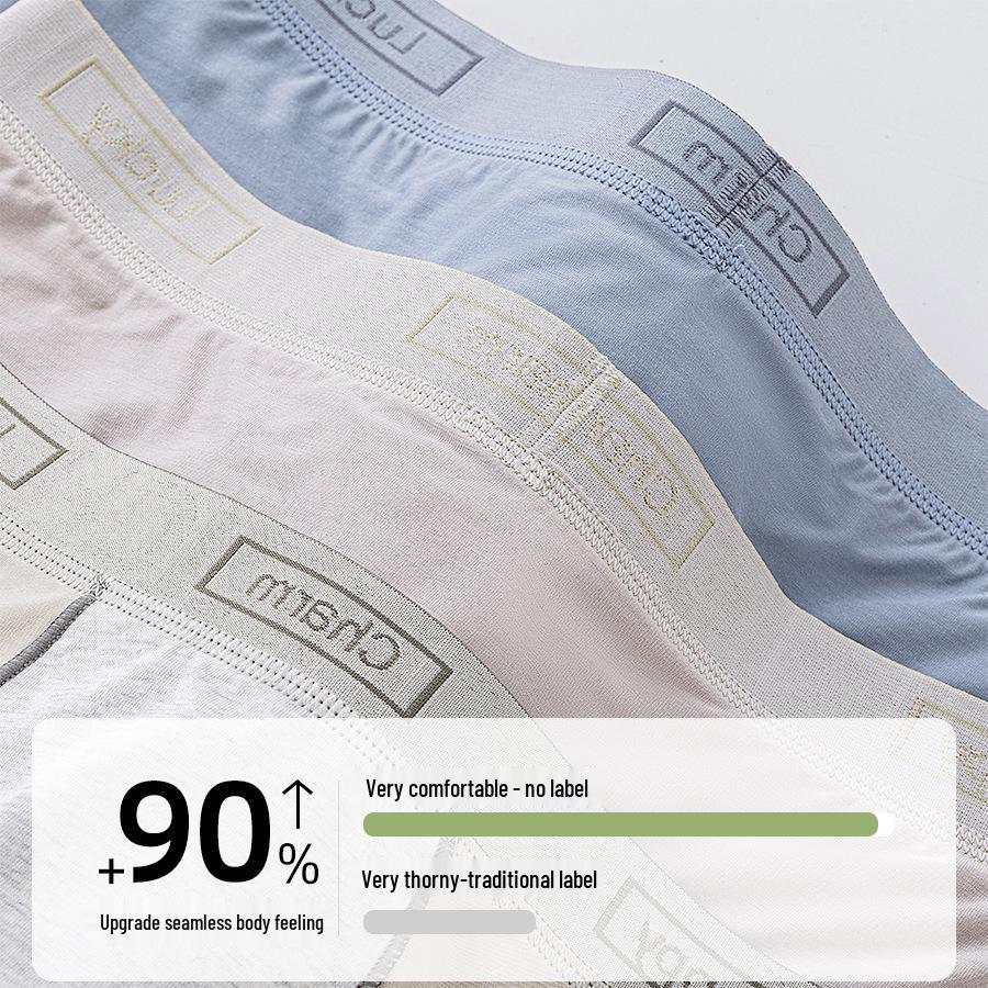Мужские бесшовные боксеры-слипы средней посадки Lenzing Modal с антибактериальной ластовицей, ткань, приятная к коже, цельный дизайн