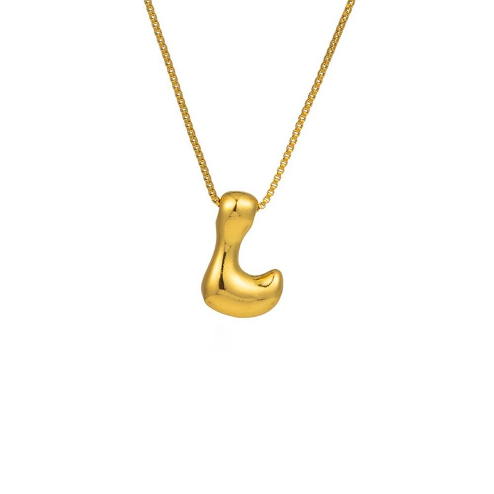 Alphabet Letter Pendant Necklace Gold Color A-Z Letter Clavicle Chain Delicate Women Choker  Women