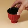 Ceramic Kung Fu Tea Set Master Cup Forbidden City Red Tea Cup Tea Tasting Cup Household Single Cup Color Glaze Retro Tea Cup Tea Cup