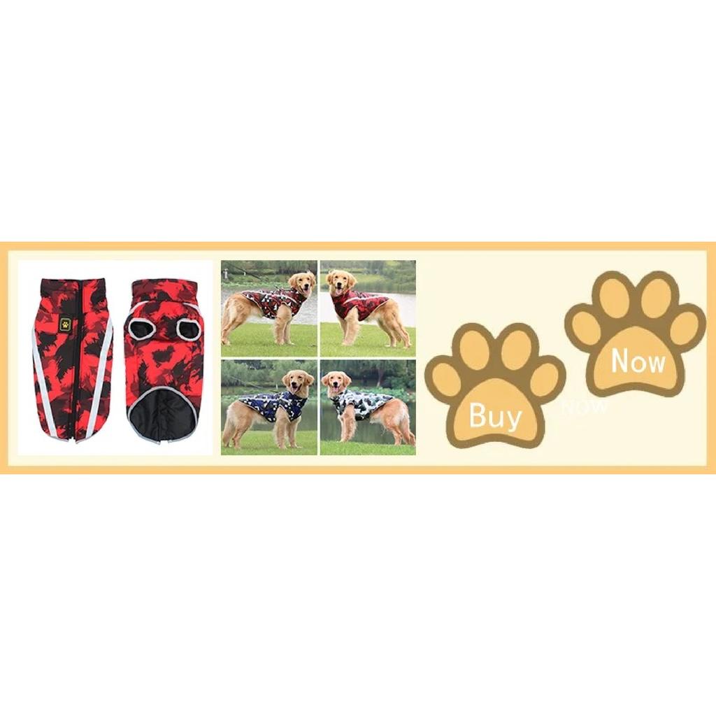Winter Large Dog Clothes Waterproof Pet Jacket Reflective Wilma Labrador Warm Outfit For Medium Dog High Collar Coat Doberman