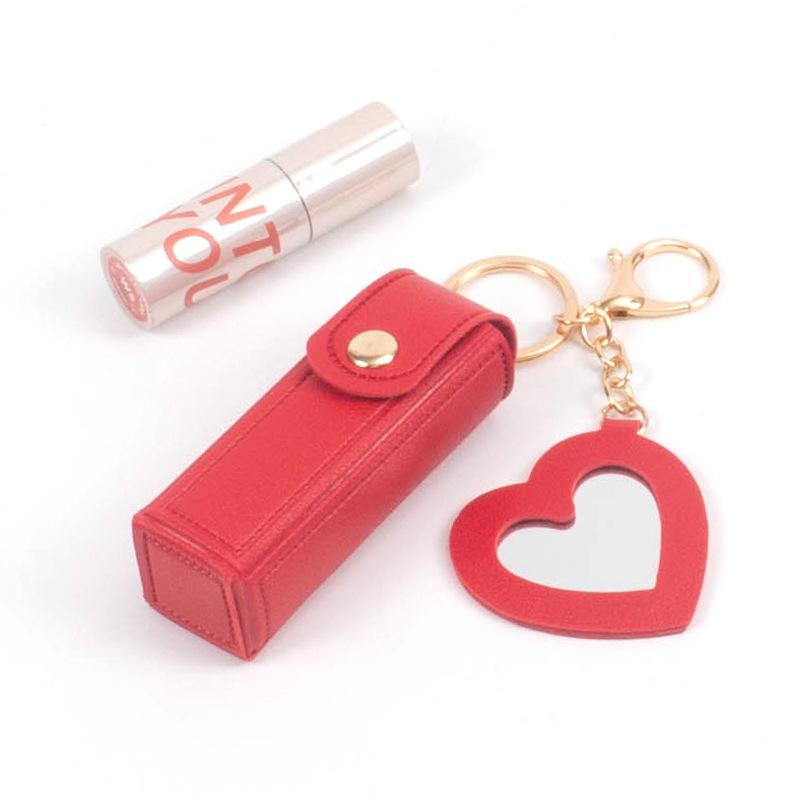 Compact Lipstick Pouch: Stylish Coin Purse & Keychain Mini Storage Bag with Packaging
