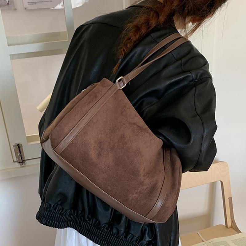 Модная женская наплечная сумка из искусственной замши, сумки кроссбоди, большая вместимость, матовая ПУ кожа, женские сумки-тоут