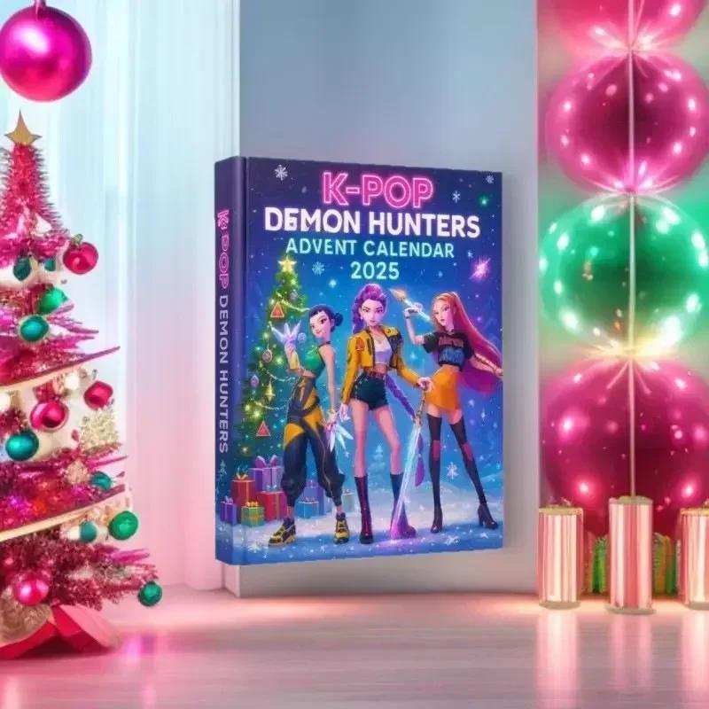 @@@%# K-pop Охотники на демонов Адвент-календарь Huntrix Rumi Mira Zoey SAJA Boys Косоглазый тигр Новогодний декор Рождественский обратный отсчет Игрушки