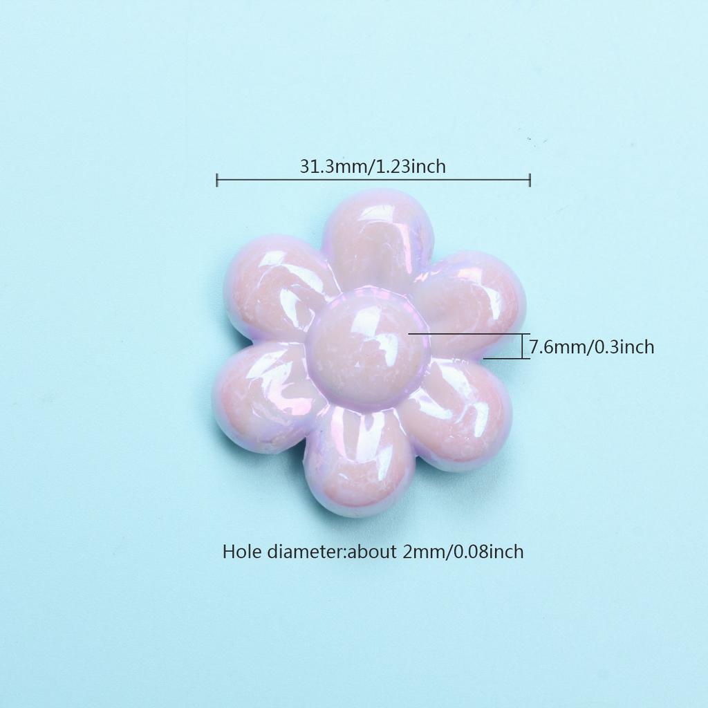 Creative Loose Beads Acrylic Creative Handmade Material Creative Beaded Material 5pcs Sunflower Beads Jewelry Accessories Charms Flower Shape Beading