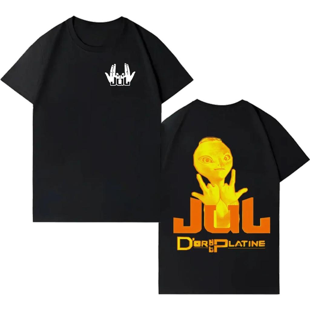 Unisex Women Clothes Trendy Tops Rapper Jul Harajuku Music T Shirt Fashion Hip Hop 90s Tshirt Crewneck Loose Short Sleeve Tshirts