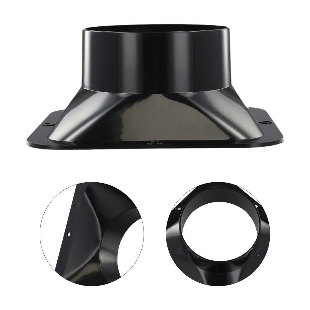 ABS Wall Flange Connector Black Exhaust Pipe Connector Air Ducting Connection Ventilation Pipe