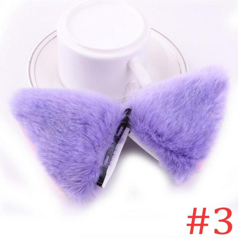 Orecchiette Partys Cat Fox Длинные меховые уши Аниме Неко Костюм Заколка для волос Косплей